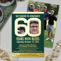 fête d'anniversaire 60 ans golf bières vert or pho