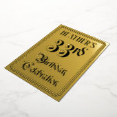 Invitation En Aluminium Fête d'anniversaire de 33 ans — Écriture élégante (Rotation)