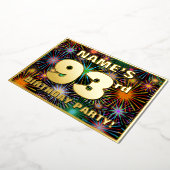 Invitation En Aluminium Fête d'anniversaire de 93 ans — Feu d'artifice amu (Rotation)