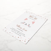 Invitation En Aluminium Fête d'anniversaire de Kitten (Rotation)