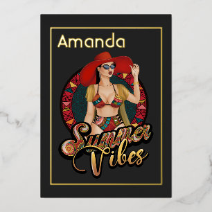 Invitation En Aluminium Fête d'anniversaire de plage aux vibes estivales