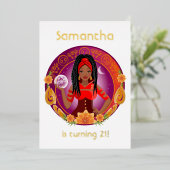 Invitation En Aluminium Fête d'anniversaire du cancer du zodiaque (Debout devant)