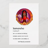 Invitation En Aluminium Fête d'anniversaire du cancer du zodiaque (Verso)