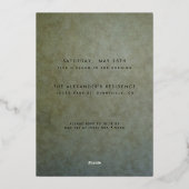 Invitation En Aluminium Fête d'anniversaire élégante en or sage pour tout  (Verso)