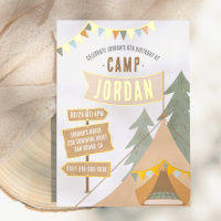 Fête d'anniversaire garçon aventure de camping en 