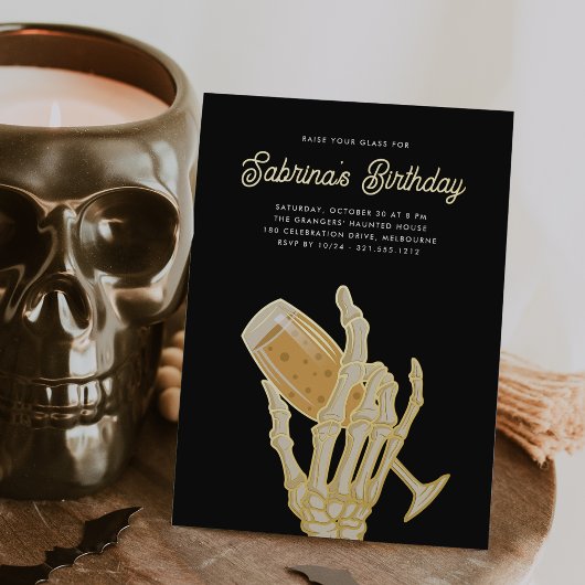 Invitation En Aluminium Fête d'Anniversaire Ghomajorité Champagne