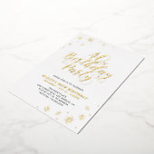 Invitation En Aluminium Fête d'anniversaire moderne 40e Real Foil Invitati (Rotation)
