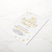 Invitation En Aluminium Fête d'anniversaire moderne 90e Real Foil Invitati (Rotation)