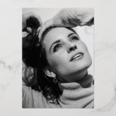 Invitation En Aluminium Fête d'anniversaire photo tout âge Or (Verso)