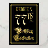 Invitation En Aluminium Fête d'anniversaire pour les 77 ans — Écriture fan (Recto)