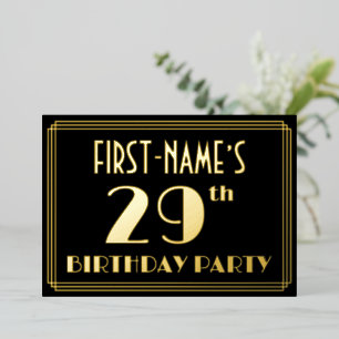 Invitation En Aluminium Fête d'anniversaire pour mes 29 ans : Thème Art dé
