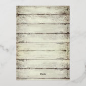 Invitation En Aluminium Fête d'anniversaire Rustique Lanterne et Feuilles (Verso)