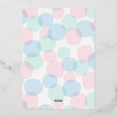 Invitation En Aluminium Fête de bébé Oh Baby pois bébé (Verso)