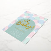 Invitation En Aluminium Fête de bébé Oh Baby pois bébé (Rotation)