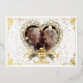 Invitation En Aluminium Fête de célébration du 50e anniversaire de Love he (Recto)