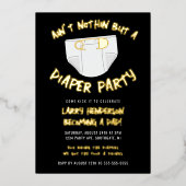 Invitation En Aluminium Fête de Couches Hip Hop (Recto)