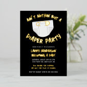 Invitation En Aluminium Fête de Couches Hip Hop (Debout devant)