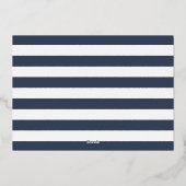 Invitation En Aluminium Fête de crabe nautique d'été à huile d'or (Verso)