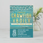 Invitation En Aluminium Fête de famille de l'ébullition d'écrevisses Réuni (Debout devant)