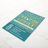 Invitation En Aluminium Fête de famille de l'ébullition d'écrevisses Réuni (Rotation)