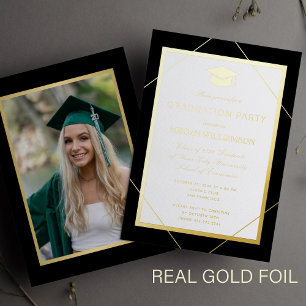 Invitation En Aluminium Fête de fin d'études classique formelle élégante e