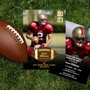 Invitation En Aluminium Fête de fin d'études de football