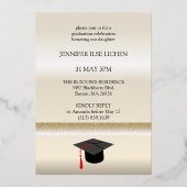 INVITATION EN ALUMINIUM FÊTE DE FIN D'ÉTUDES MODERNE (Verso)