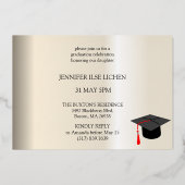 INVITATION EN ALUMINIUM FÊTE DE FIN D'ÉTUDES MODERNE (Verso)