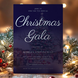 Invitation En Aluminium Fête de gala de Noël d'entreprise en feuille de Bl
