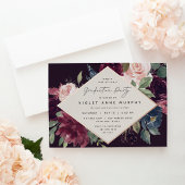 Invitation En Aluminium Fête de graduation de la fleur de prune