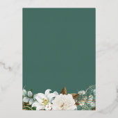 Invitation En Aluminium Fête de graduation de l'aquarelle florale (Verso)