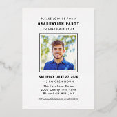 Invitation En Aluminium Fête de graduation de l'or vert moderne (Verso)