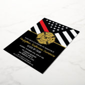 Invitation En Aluminium Fête de graduation des pompiers Drapeau mince de l (Rotation)