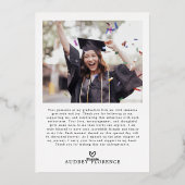 Invitation En Aluminium Fête de graduation Florale Fleur sauvage moderne (Verso)