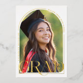 Invitation En Aluminium Fête de graduation photo Arch moderne (Recto)