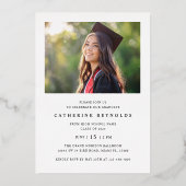 Invitation En Aluminium Fête de graduation photo Arch moderne (Verso)