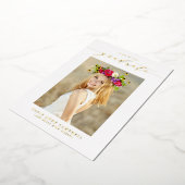 Invitation En Aluminium Fête de graduation photo de script lunatique (Rotation)