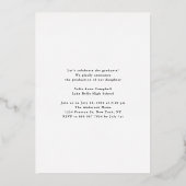 Invitation En Aluminium Fête de graduation photo de script lunatique (Verso)