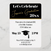 Invitation En Aluminium Fête de graduation photo minimale (Verso)