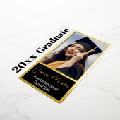 Invitation En Aluminium Fête de graduation photo minimale (Rotation)