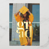 Invitation En Aluminium Fête de graduation photo moderne et élégante (Recto)