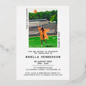 Invitation En Aluminium Fête de graduation photo moderne et élégante (Verso)