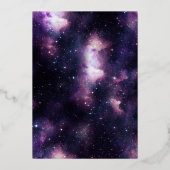 Invitation En Aluminium Fête de la Saint-Sylvestre de Galaxy (Verso)