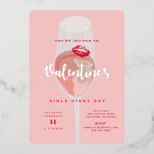 Invitation En Aluminium Fête de la Saint-Valentin Aquarelle rose Rosé (Recto)