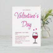 Invitation En Aluminium Fête de la Saint-Valentin autour du vin (Debout devant)