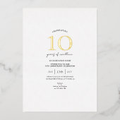 Invitation En Aluminium Fête de l'anniversaire de l'entreprise Élégant chi (Recto)