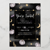 Invitation En Aluminium Fête de l'Halloween magique (Verso)