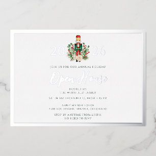 Invitation En Aluminium Fête de maison ouverte de Noël