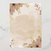 Invitation En Aluminium Fête de mariage (Verso)