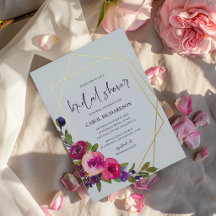 Fête de mariage floral aquarelle bleu poudré